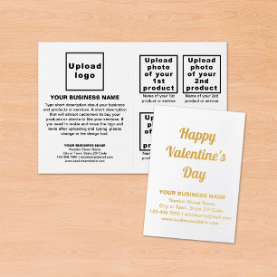 White Business Brand on Valentine Foil Card