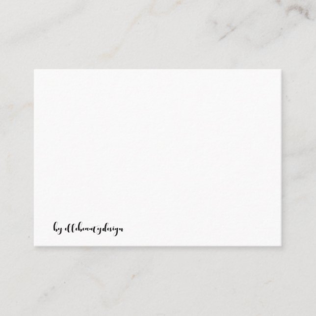 white business card  (Front)