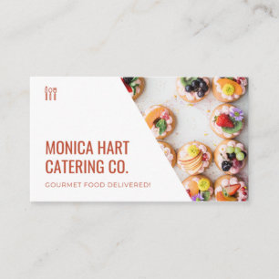 White business cards food delivery standart