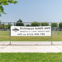 White Business logo Company outdoor 10' long Vinyl