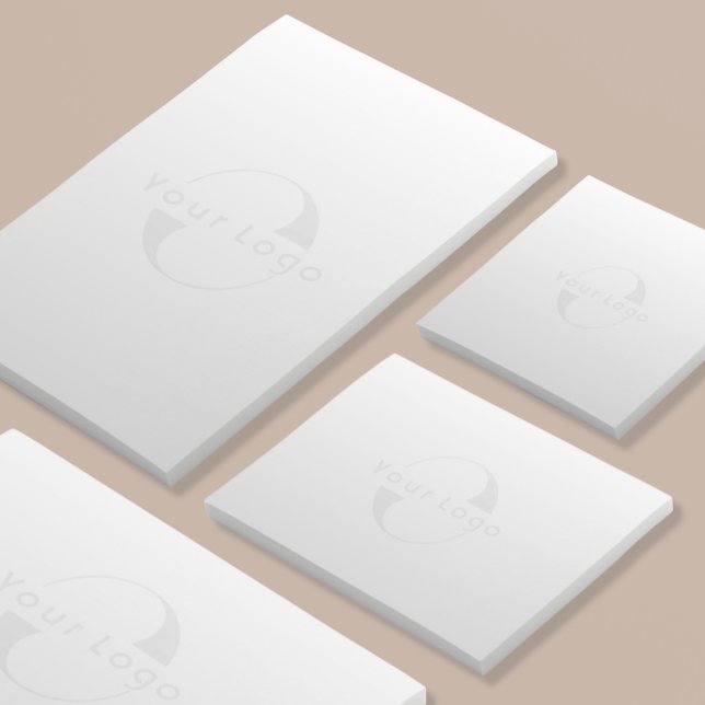 White Business logo Company Promotional Custom Post-it Notes (Creator Uploaded)