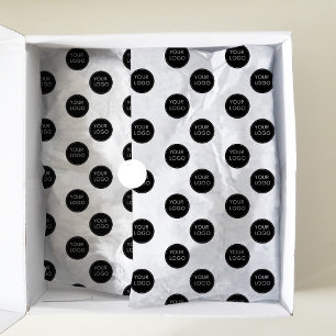 White Business Logo Website Company Corporate Tissue Paper