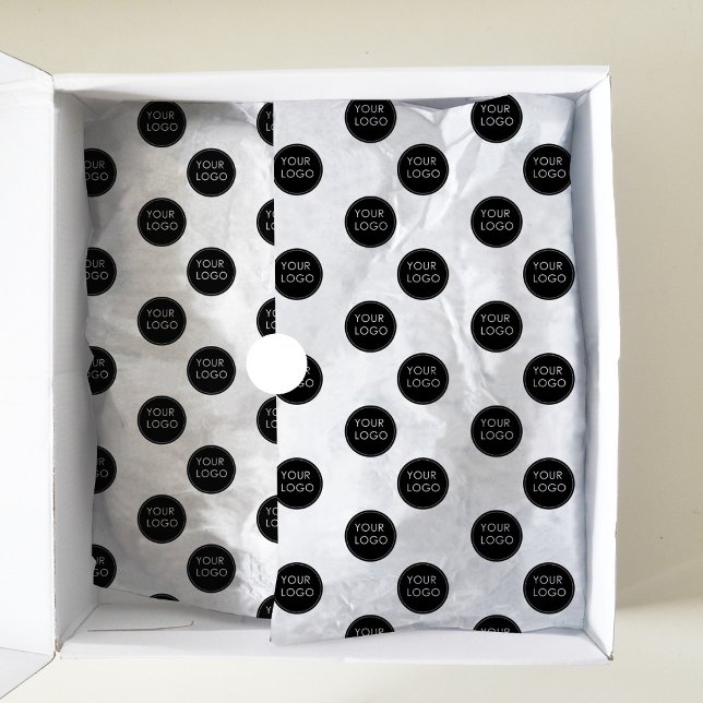 White Business Logo Website Company Corporate Tissue Paper (Creator Uploaded)