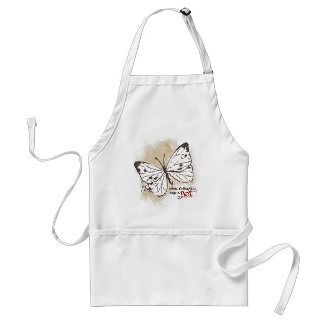 White Butterflies are a Pest Standard Apron (Front)