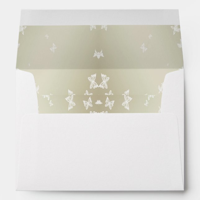 White Butterflies Envelope (Back (Bottom))