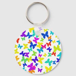 White Butterflies Keychain