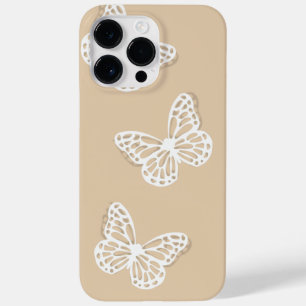 White Butterflies Minimalist Girly iPhone Case