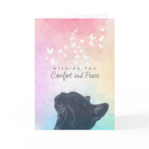 White Butterflies Rainbow Cat Loss Sympathy