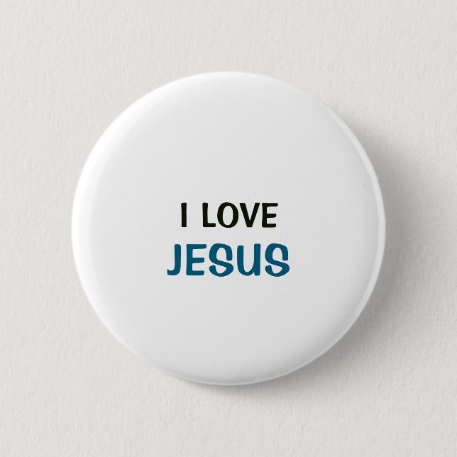 White Button - I Love Jesus (Front)