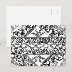 WHITE CABLE KNIT Postcard II
