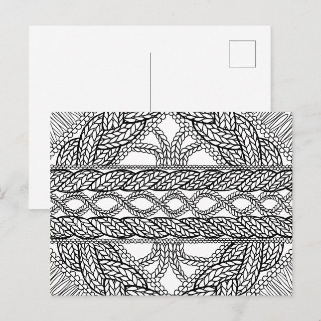 WHITE CABLE KNIT Postcard II (Front/Back)