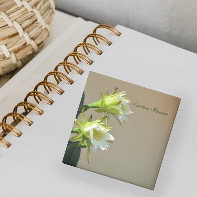 White Cactus Flowers Floral Botanical Note (Creator Uploaded)