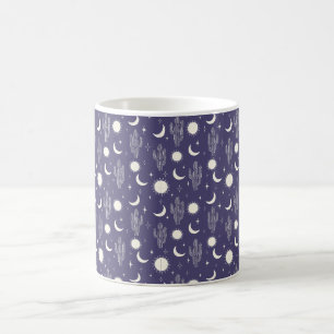 White Cactus Pattern Coffee Mug