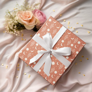 White Cactus Pattern Wrapping Paper