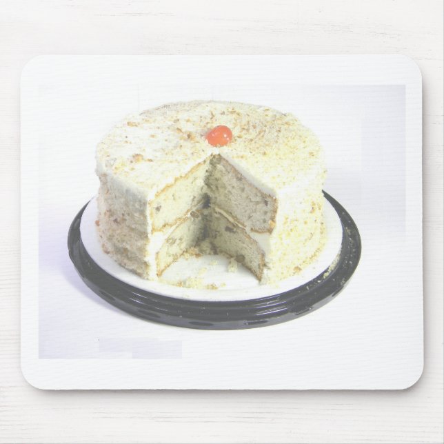 White Cake Mouse Pad (Front)