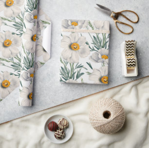 White California Tree Poppy Flowers Pattern Wrapping Paper