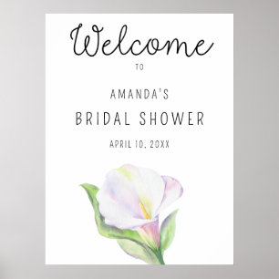 White calla - Bridal Shower Welcome Sign
