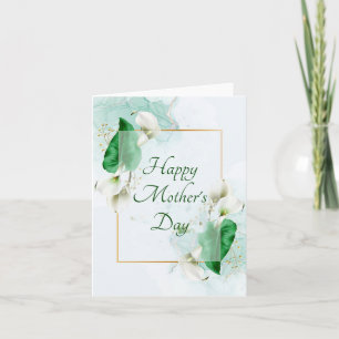 White calla lilies card