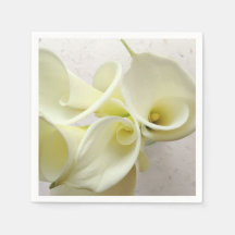 White calla lilies from above