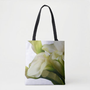 White Calla Lily Tote Bag lk