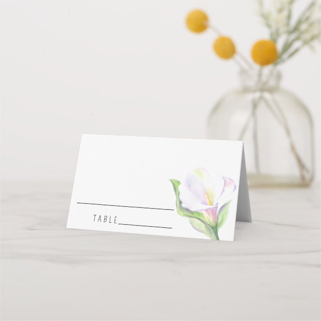 White calla - Wedding place cards (Front)