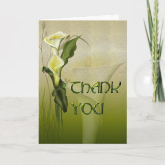 White Calla Wedding Thank You