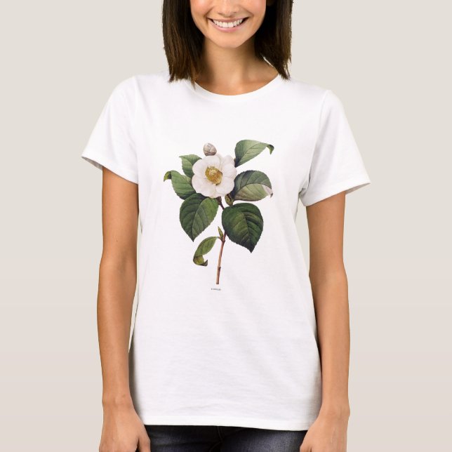 White Camellia T-Shirt (Front)