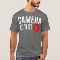 White Camera Addict and red aperture design for ph