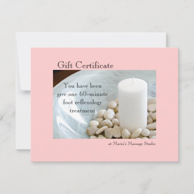 White Candle Gift Certificate (Front)
