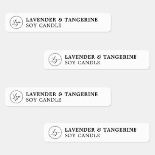 White Candle Tamper-proof Seal Your Logo Labels