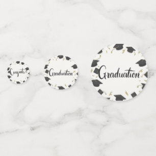 White Cap & Confetti Graduation Congrats Confetti