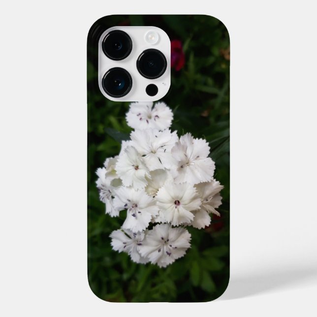 White Carnation Flowers Case-Mate iPhone Case (Back)
