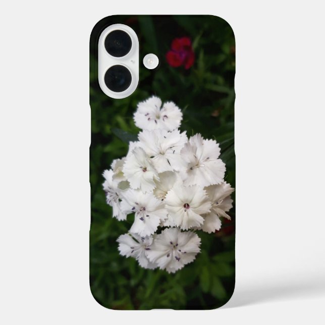 White Carnation Flowers Case-Mate iPhone Case (Back)
