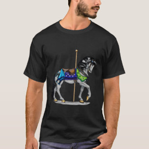 White Carousel Horse T-Shirt