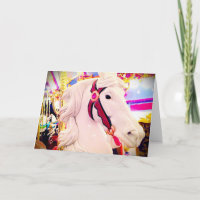 White carousel merry go round horse photography