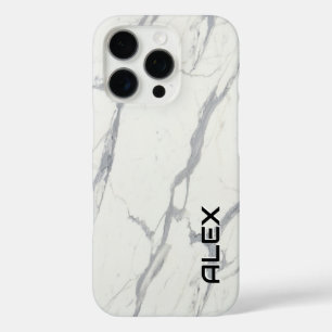 White Carrara Marble iPhone Case – Elegant Minimal