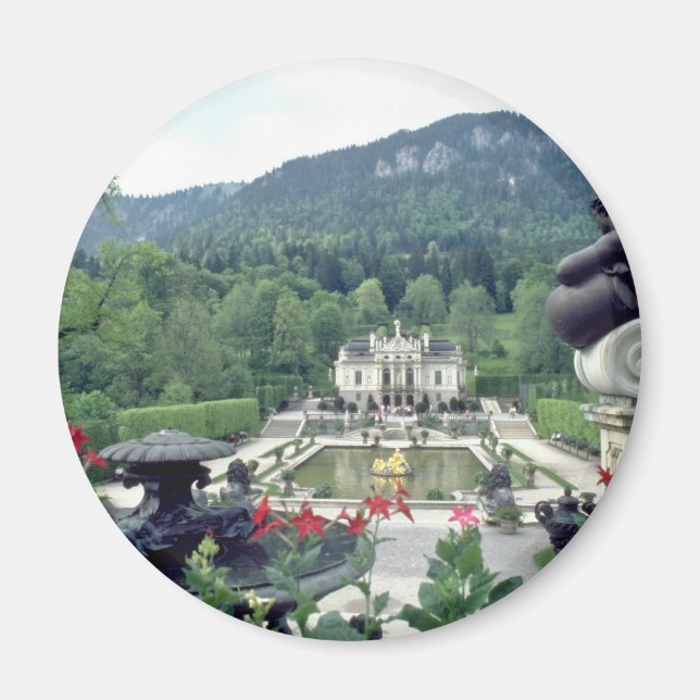 White Castle Linderhof flowers Magnet (Front)