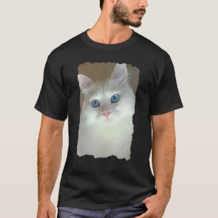 White Cat Artwear Cute Kitty Cats Mum And Cat Dad T-Shirt