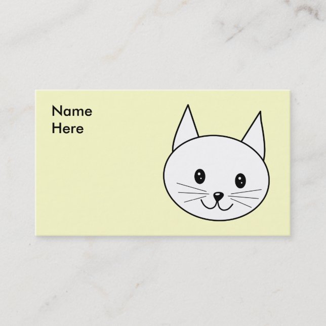 White Cat Business Card (Front)