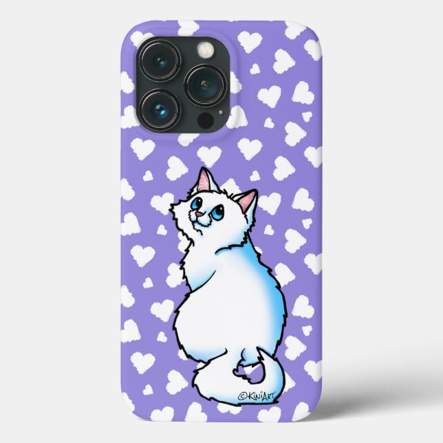 White Cat Case-Mate iPhone Case (Back)