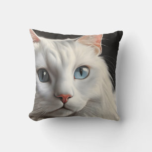White Cat Cushion