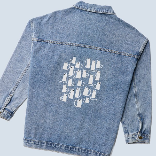 White Cat Denim Jacket (Creator Uploaded)