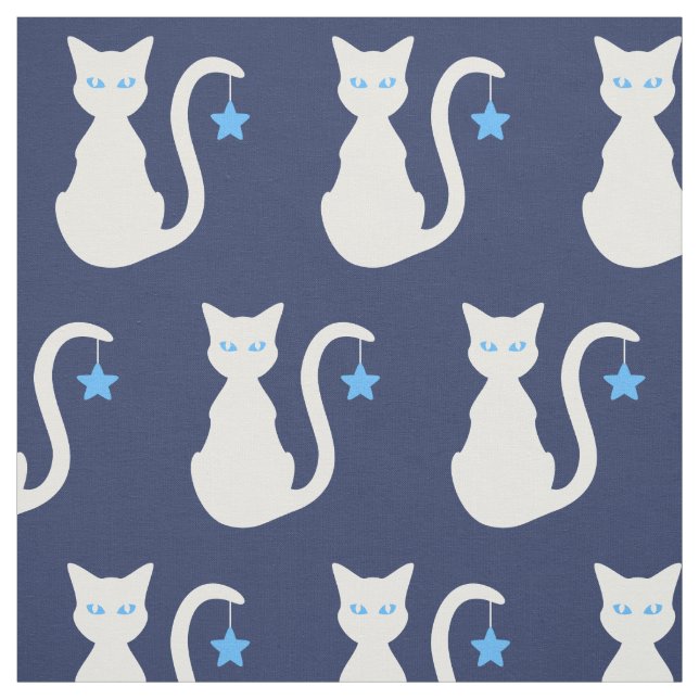 White Cat Fabric (Swatch)