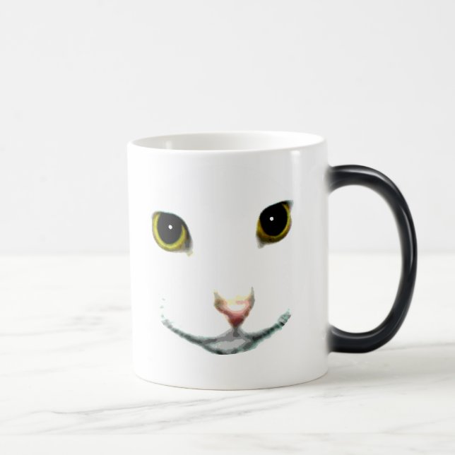White Cat Face Morphing Cup (Right)