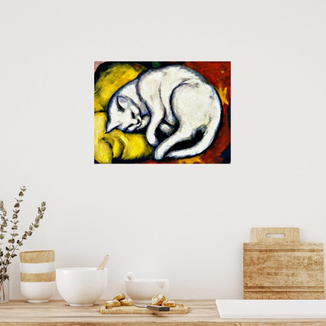 White Cat, fine art, Poster (Kitchen)