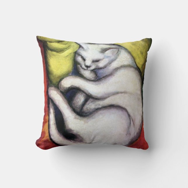 White cat, Franz Marc Cushion (Front)