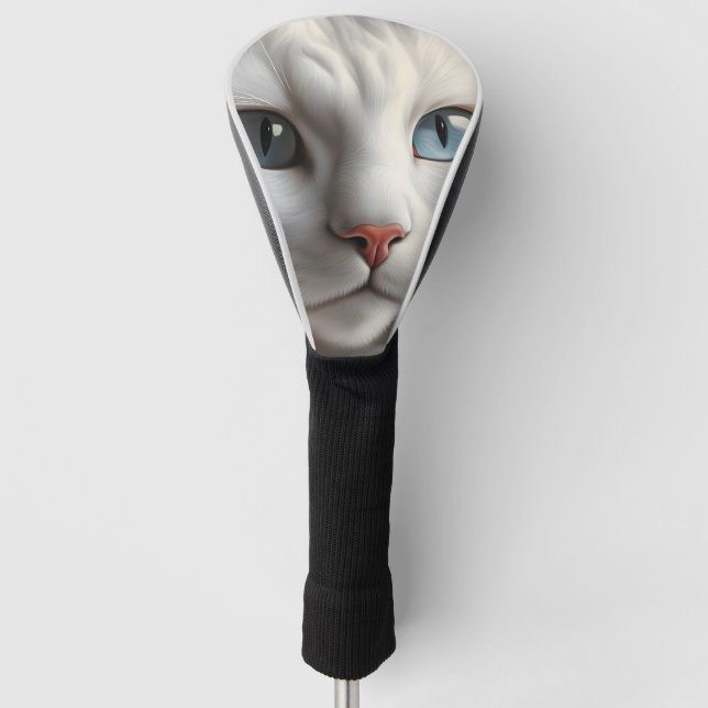 White Cat Golf Head Cover (Front)