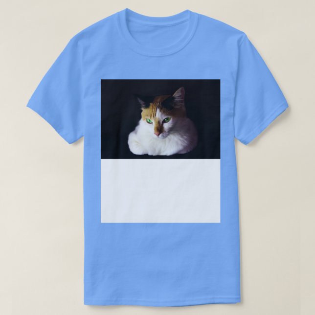 white cat green eyes 1 T-Shirt (Design Front)