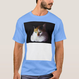 white cat green eyes 1 T-Shirt