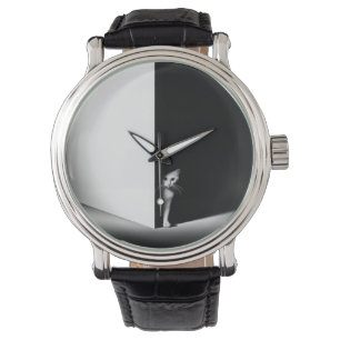 White Cat In Black Shadows Watch